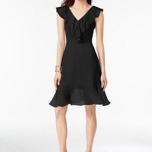 DKNY ruffle flare cocktail Dress